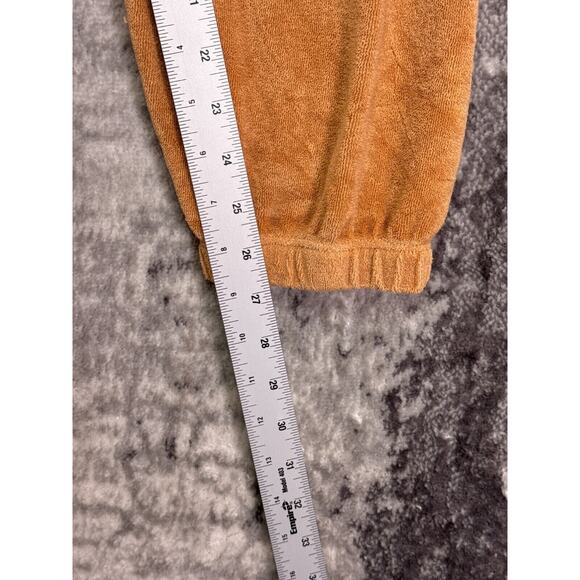 Donni Pants Small Womens Brown Terry Henley Pull On Jogger Sweatpants - Picture 5 of 6